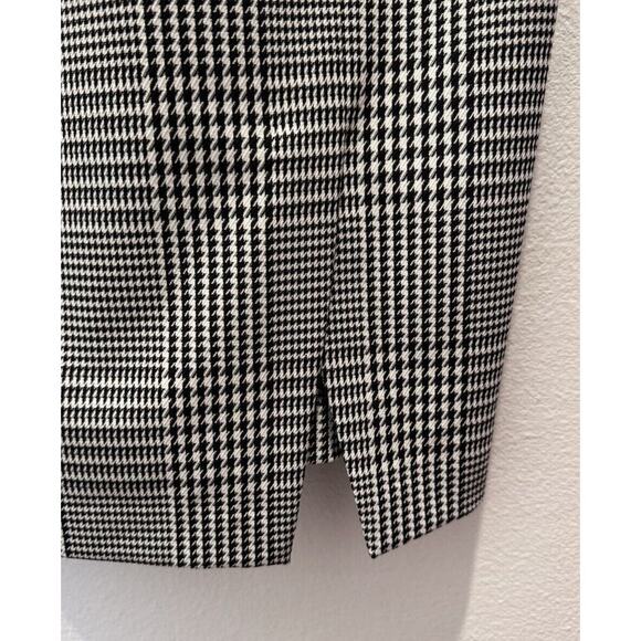 Banana Republic Size 8 Houndstooth Dress Sleeveless Sheath Bi Stretch Slit Work - Picture 5 of 8